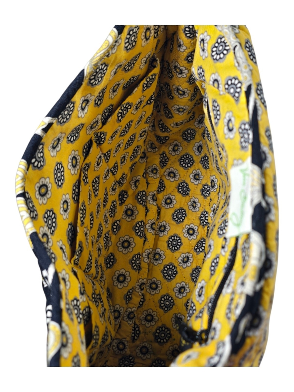 Vera Bradley Retired Yellow Bird Print Quilted Crossbody Bag Magnetic Flap NWOT - Picture 13 of 15